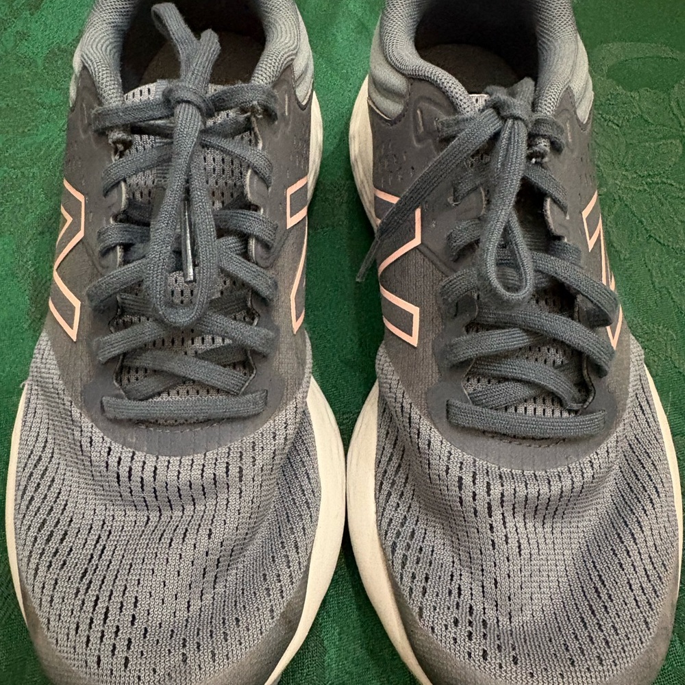 New Balance Gray and Pink Women's Athletic Running Shoes